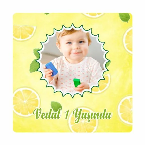 Limon Temalı Doğum Günü Magneti